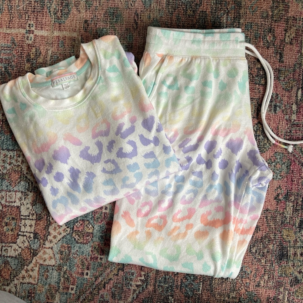 Pastel Leopard Print Pajamas